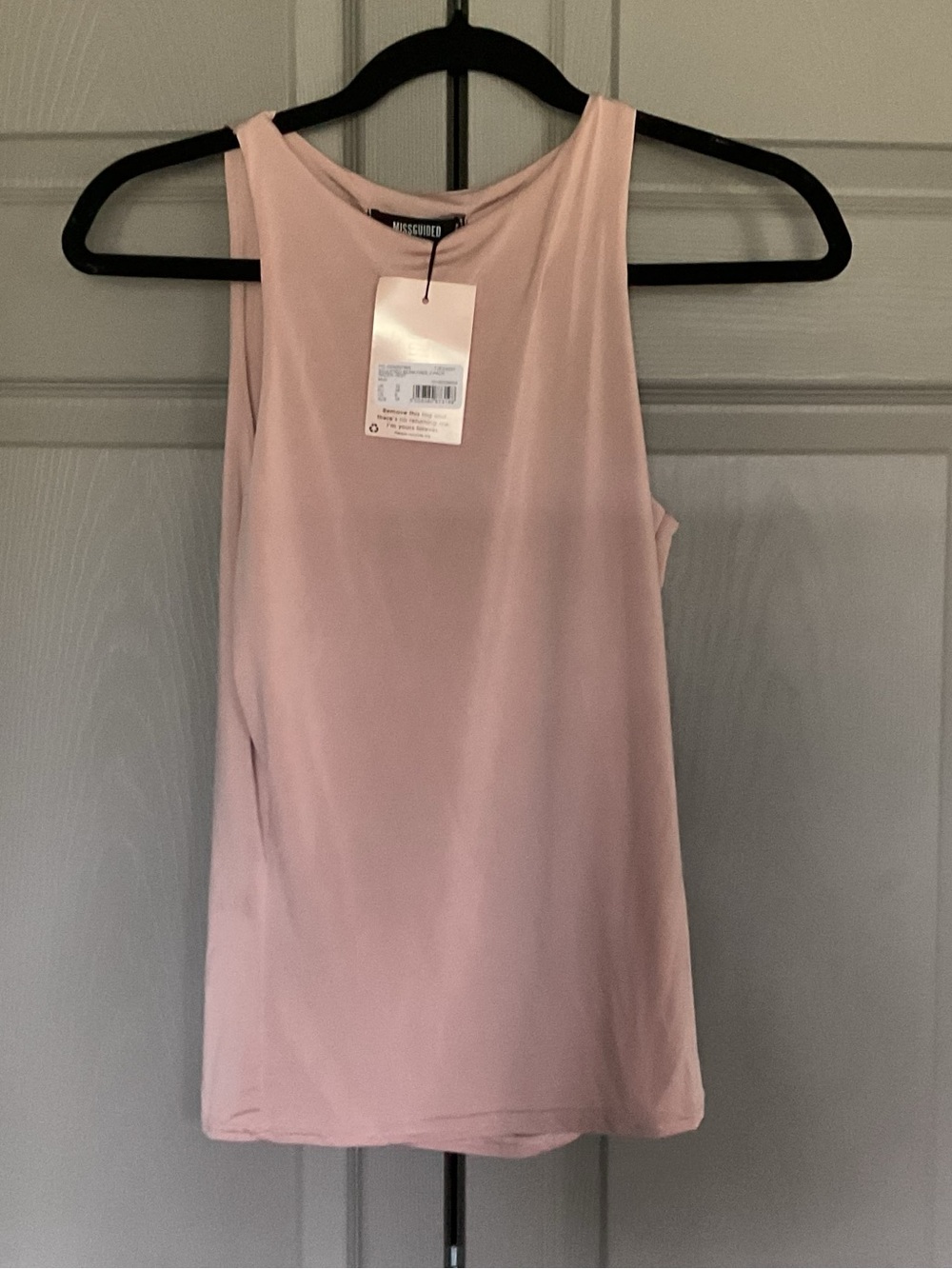 Missguided Pastel Pink Sleeveless Tank Top